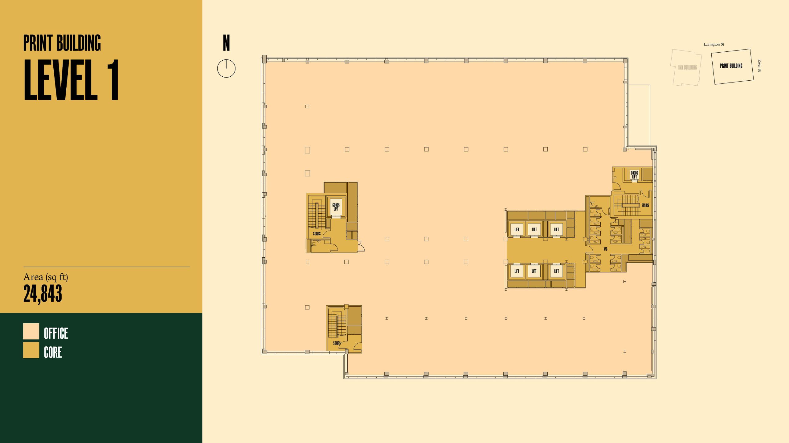 Print building level 1 floorplan