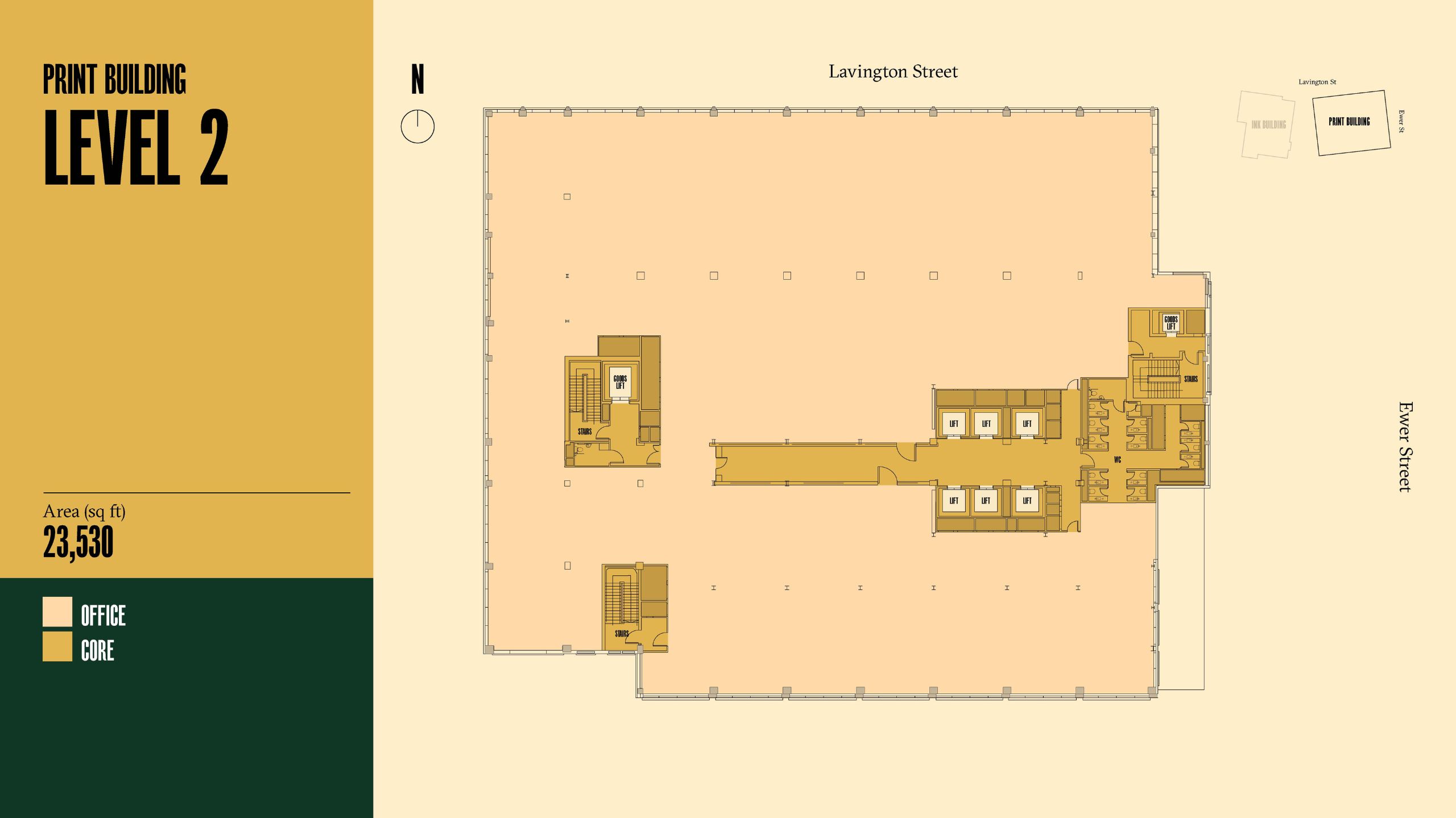 Print building level 2 floorplan