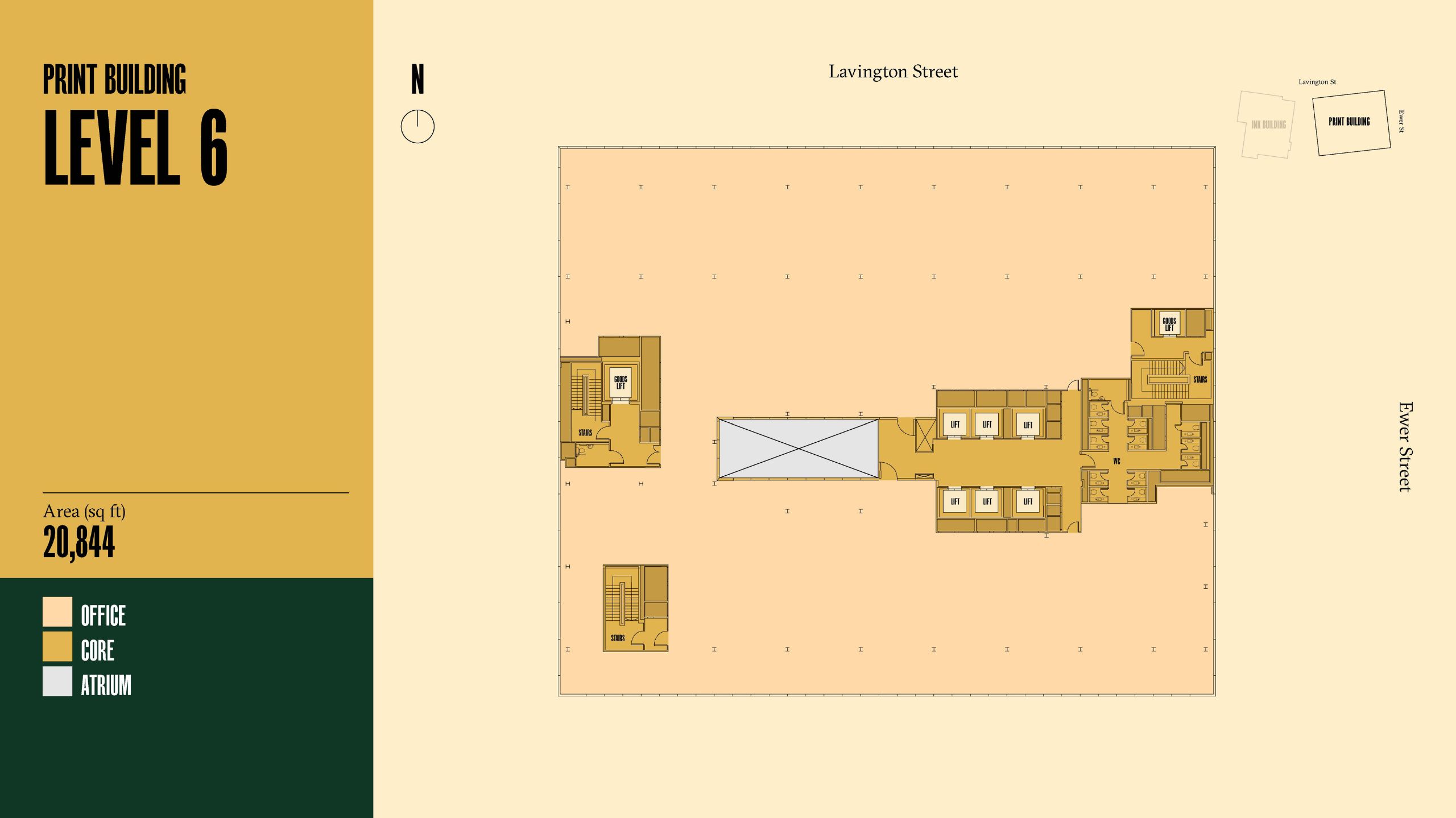 Print building level 6 floor plan
